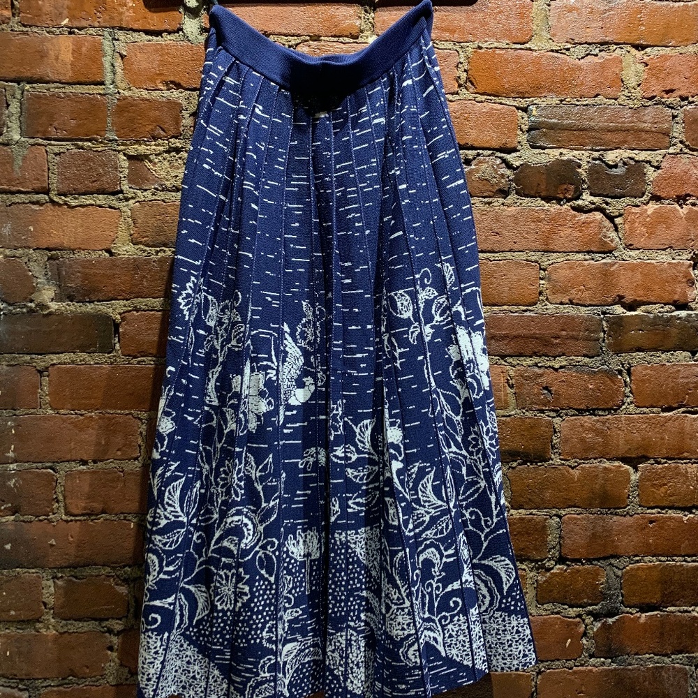 Anthropologie Black/Blue White Skirt